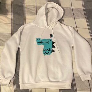 Cute alligator design pullover hoodie